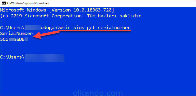 CMD Seri No Öğrenme