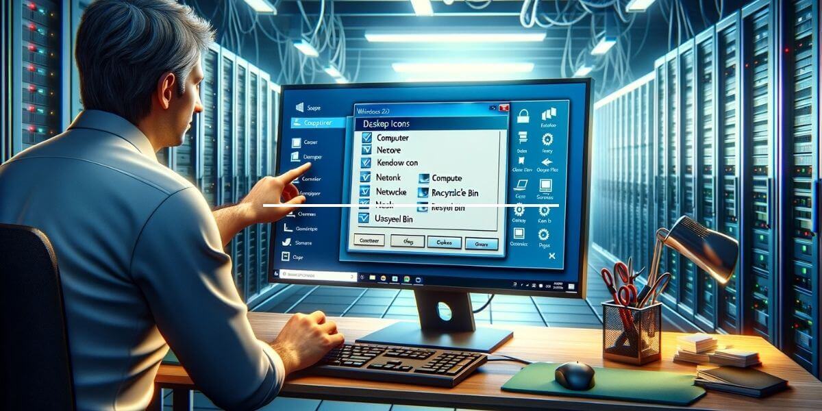 windows server masaustu simgeleri nasil aktif edilir